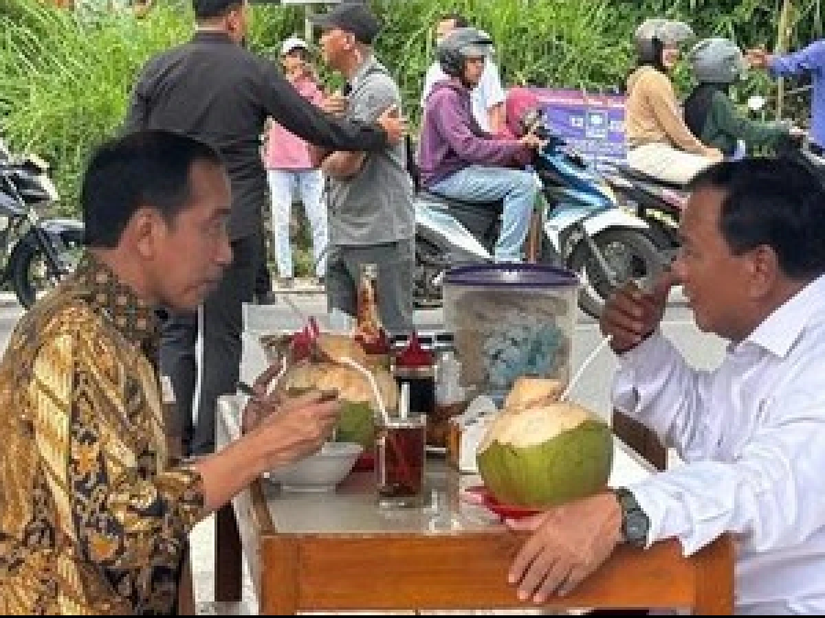 Momen Prabowo dan Jokowi Makan Bakso Bersama Usai Resmikan Graha Akademi Militer Magelang