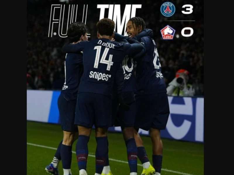 PSG Gilas Lille Tanpa Ampun 3-0, Makin Tak Terbendung di Puncak Klasemen Ligue 1