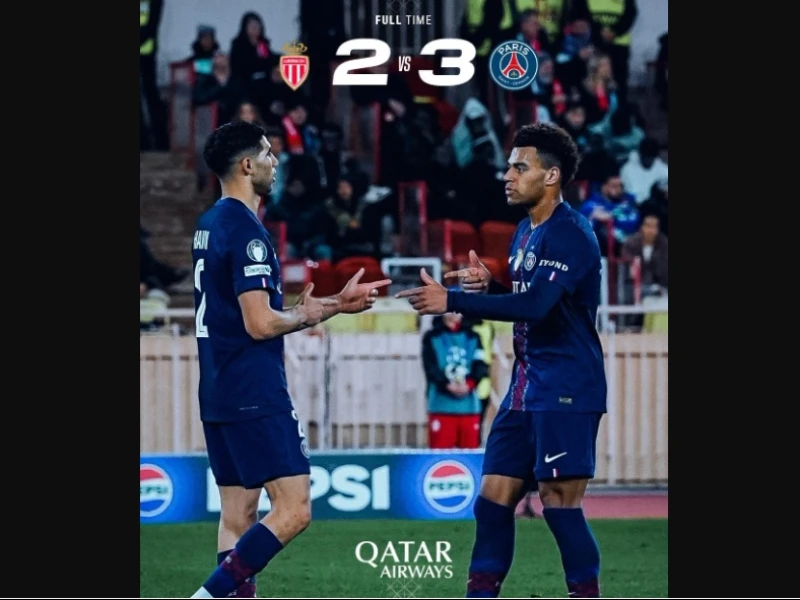 Comeback Spektakuler, PSG Jungkir Balikkan Monaco 3-2 dalam Duel Panas Liga Champions