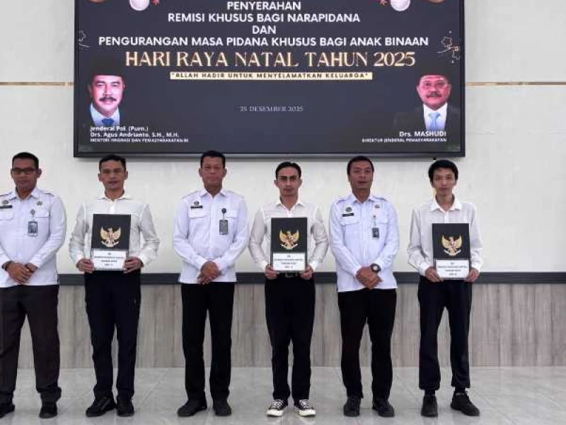 Hari Natal, Ditjenpas Jateng Beri Remisi 435 Narapidana