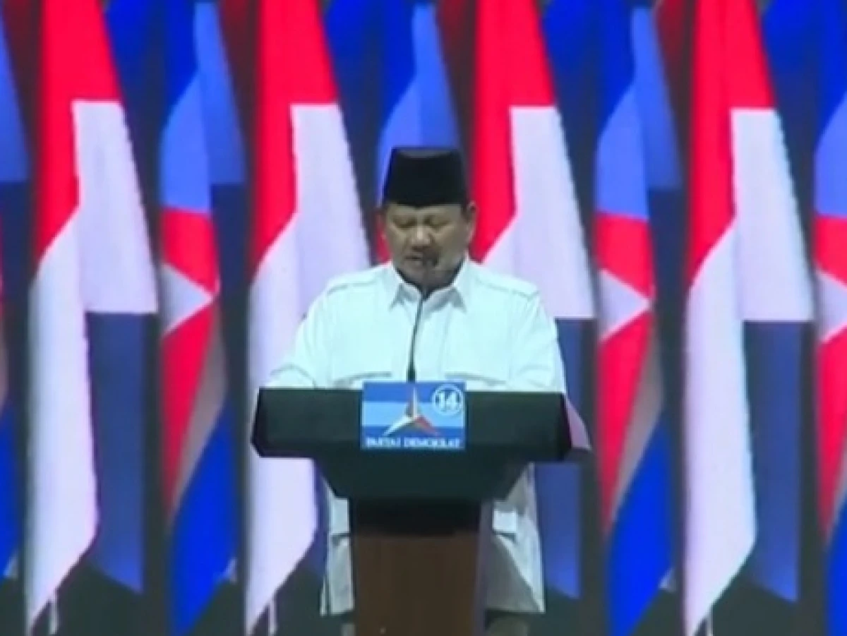 Prabowo di Rapimnas Partai Demokrat: Saya Bertekad Berbuat yang Terbaik