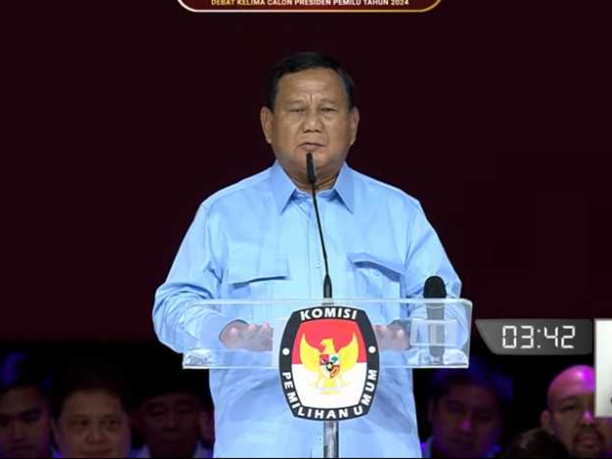 Debat Capres Berakhir,  Prabowo Sampaikan Permohonan Maaf kepada Paslon 1 dan 3