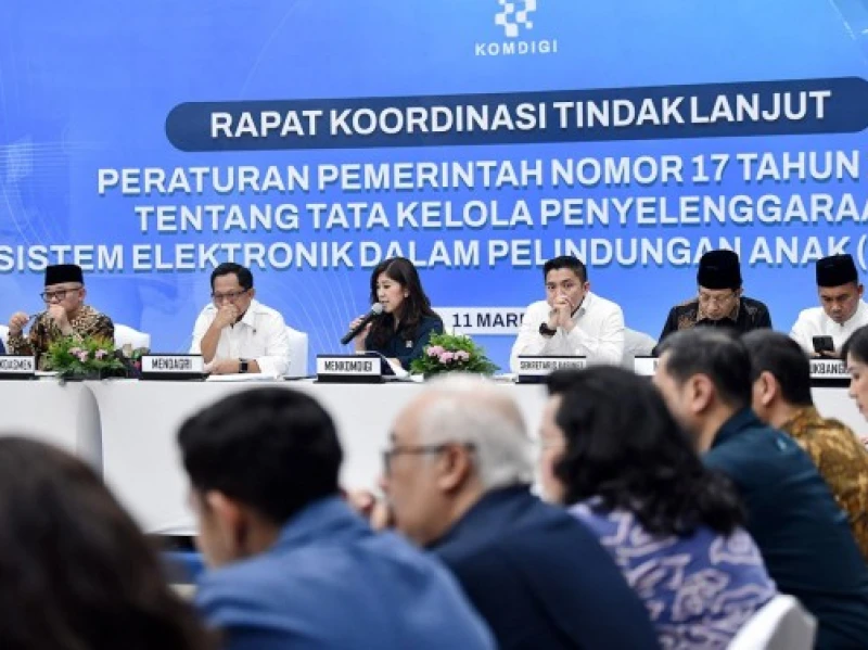 Rakor PP Tunas, Pemerintah Kompak Jelang Pembatasan Medsos Anak 28 Maret 2026