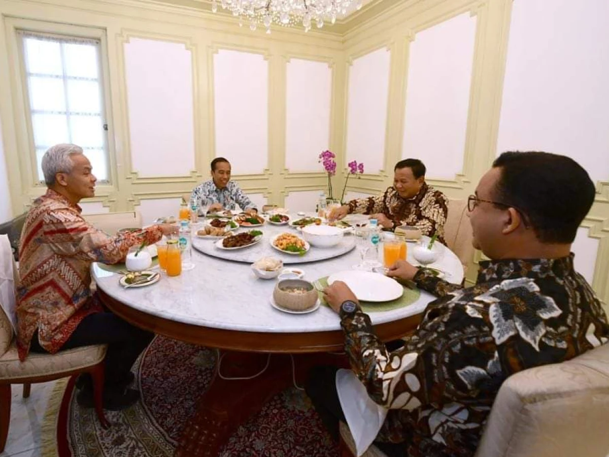 Santap Siang Bersama Tiga Capres, Jokowi: Suasana Hangat dan Akrab