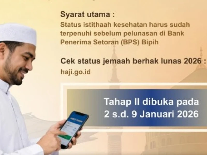 Kemenhaj Buka Pelunasan Bipih Haji 2026 Tahap II, Ini Kriterianya